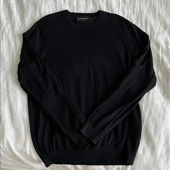 Emporio Armani Black Crewneck Sweater